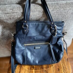 Navy Coach leather Purse